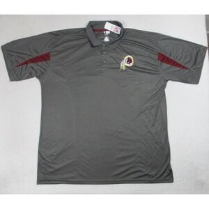 NWT Washington Redskins Shirt Mens 3XL Tall Gray NFL Football Polo TX3 Cool